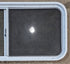 Used White Radius Opening Window : 42 1/4" W x 18 3/4" H x 1 7/8" D - Young Farts RV Parts