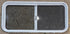 Used White Radius Opening Window : 42 1/4" W x 18 3/4" H x 1 7/8" D - Young Farts RV Parts