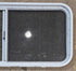 Used White Radius Opening Window : 42 1/4" W x 18 3/4" H x 1 7/8" D - Young Farts RV Parts