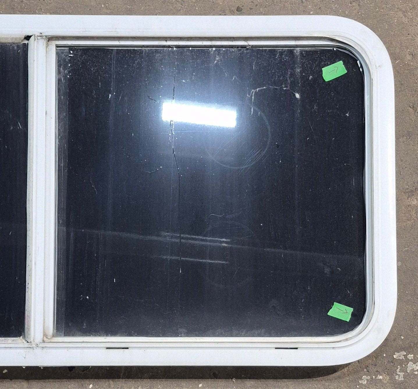 Used White Radius Opening Window : 45 1/2