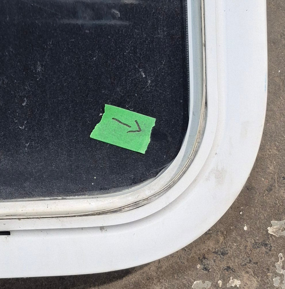 Used White Radius Opening Window : 45 1/2
