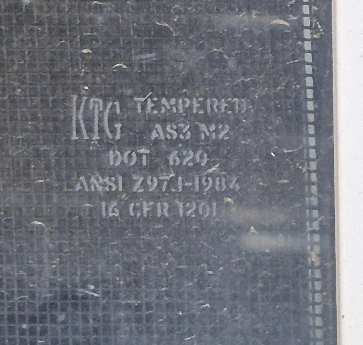 Used White Radius Opening Window : 45 1/2" W x 21 1/4" H x 1 3/4" D - Young Farts RV Parts