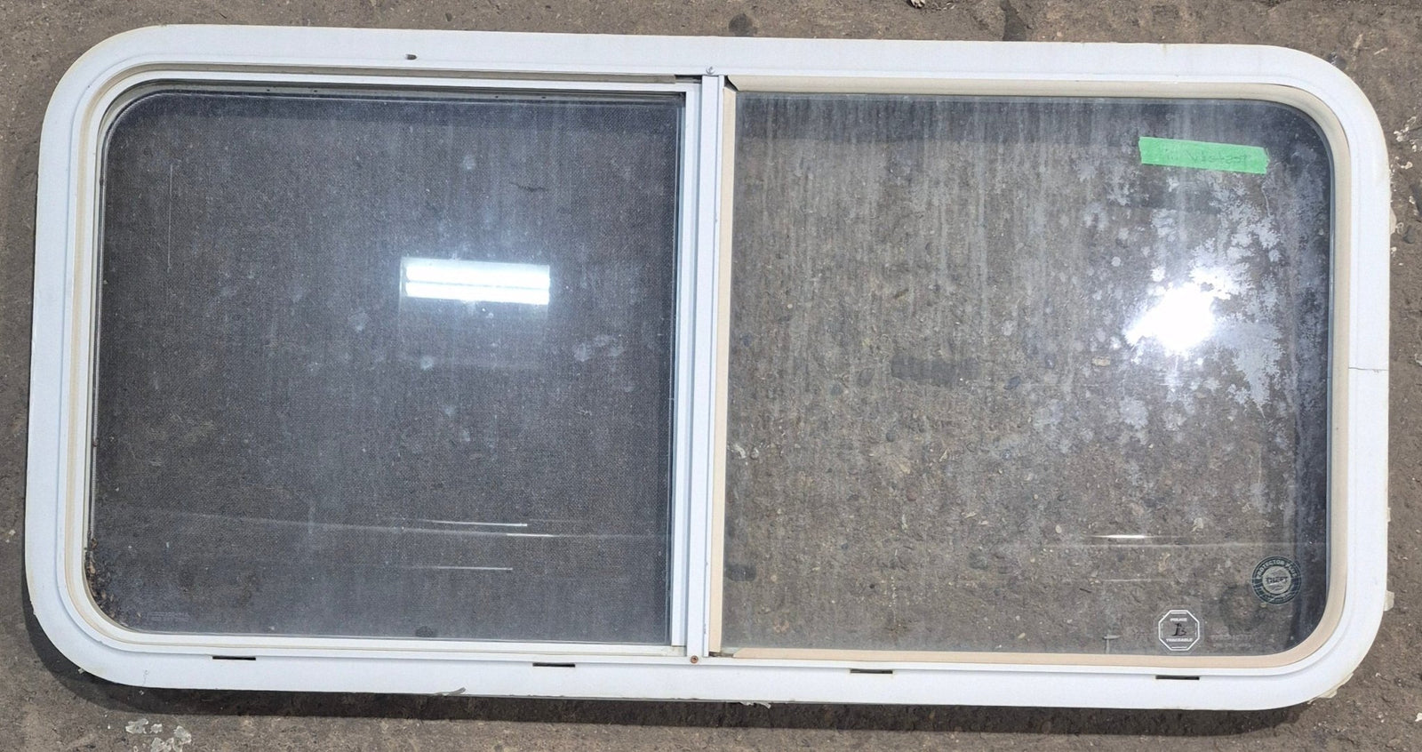 Used White Radius Opening Window : 45 1/4