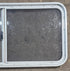 Used White Radius Opening Window : 45 1/4" W x 21 1/2" H x 1 5/8" D - Young Farts RV Parts