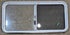 Used White Radius Opening Window : 45 1/4" W x 21 1/2" H x 1 7/8" D - Young Farts RV Parts