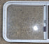 Used White Radius Opening Window : 45 1/4" W x 21 1/2" H x 1 7/8" D - Young Farts RV Parts