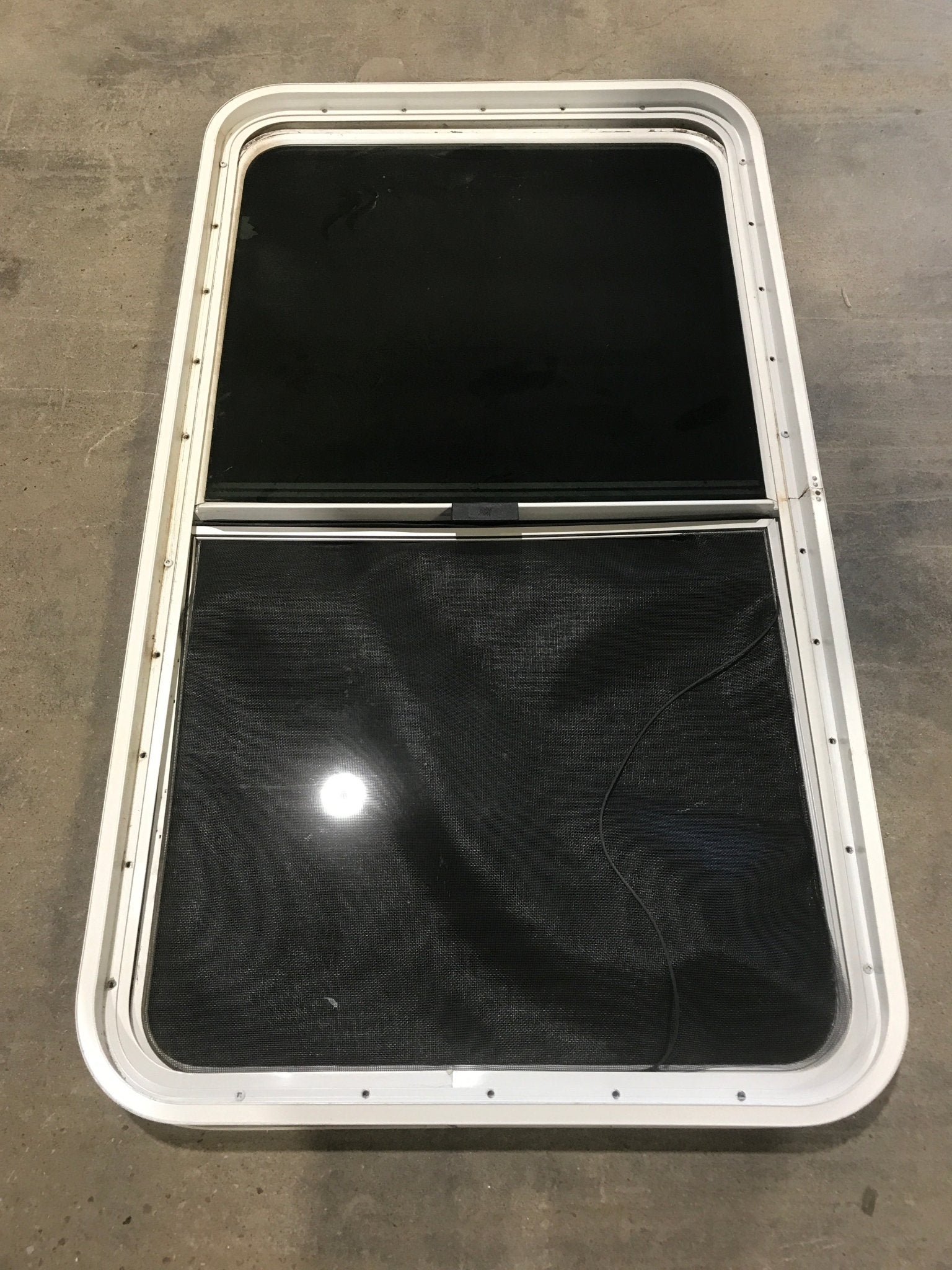 Used White Radius Opening Window : 45 1/4