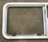 Used White Radius Opening Window : 47 1/2" W x 21 1/2" H x 1 1/2" D - Young Farts RV Parts