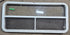 Used White Radius Opening Window : 47 1/2" W x 21 1/2" H x 1 1/2" D - Young Farts RV Parts