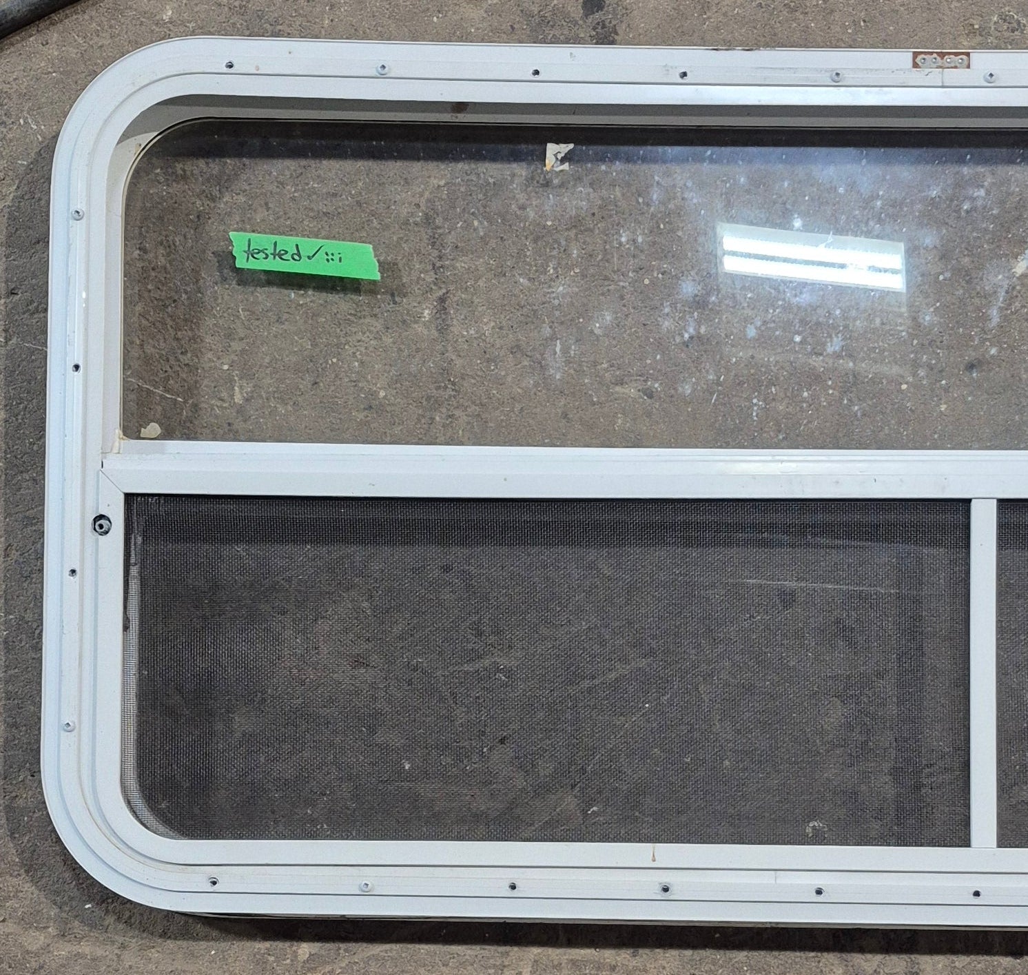 Used White Radius Opening Window : 47 1/2