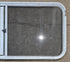 Used White Radius Opening Window : 47 1/2" W x 21 1/2" H x 1" D - Young Farts RV Parts