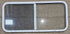 Used White Radius Opening Window : 47 1/2" W x 21 1/2" H x 1" D - Young Farts RV Parts