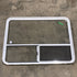 Used White Radius Opening Window : 47 1/2" W x 35 1/2" H x 2" D - Young Farts RV Parts