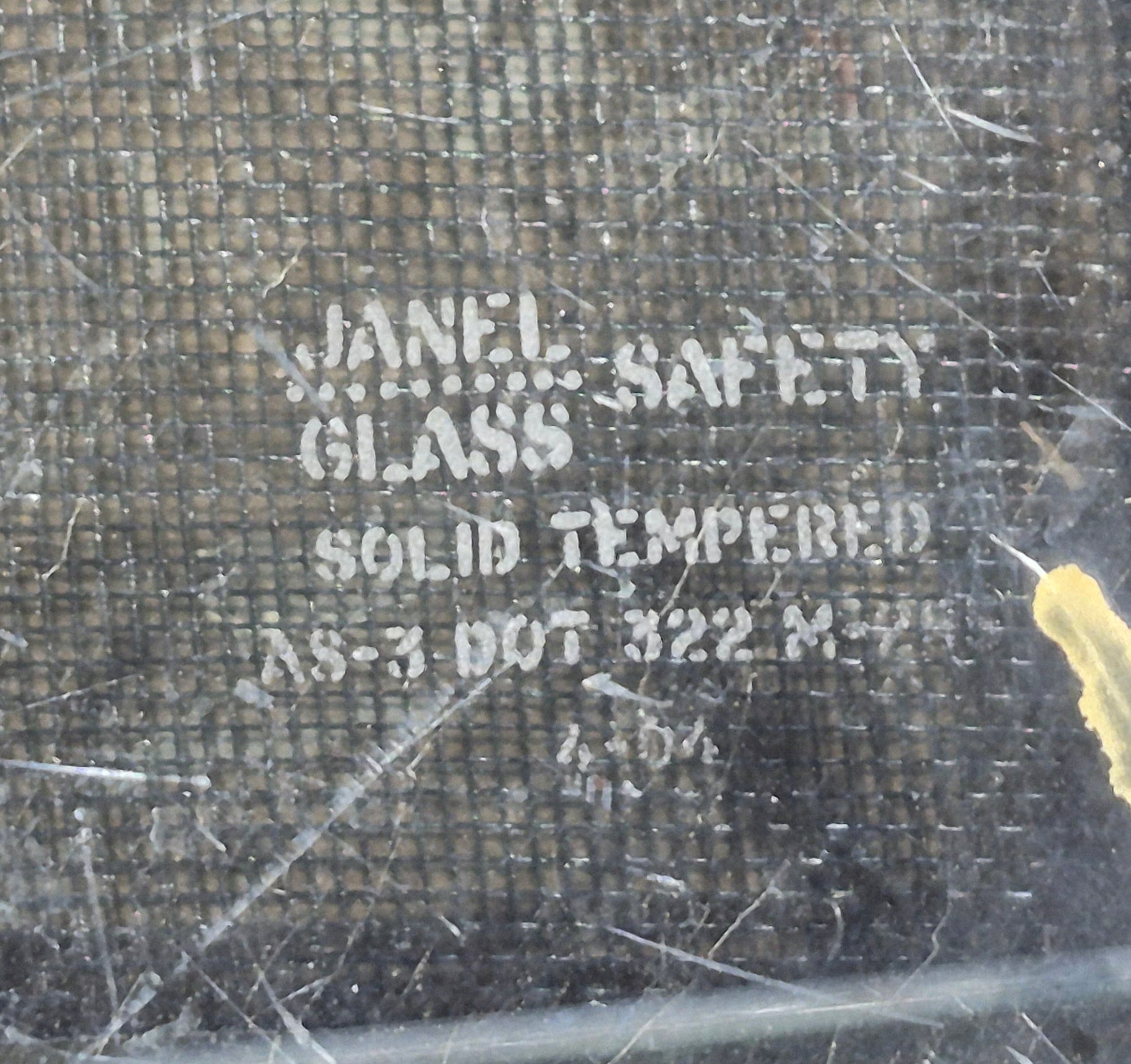 Used White Radius Opening Window : 47 1/4" W x 21 1/4" H x 1 3/4" D - Young Farts RV Parts