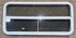 Used White Radius Opening Window : 47 1/4" W x 21 1/4" H x 1 3/4" D - Young Farts RV Parts