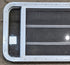 Used White Radius Opening Window : 47 1/4" W x 21 1/4" H x 1 7/8" D - Young Farts RV Parts