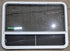 Used White Radius Opening Window : 47 1/4" W x 34 1/4" H x 1 3/4" D - Young Farts RV Parts