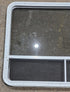 Used White Radius Opening Window : 47 1/4" W x 34 1/4" H x 1 3/4" D - Young Farts RV Parts