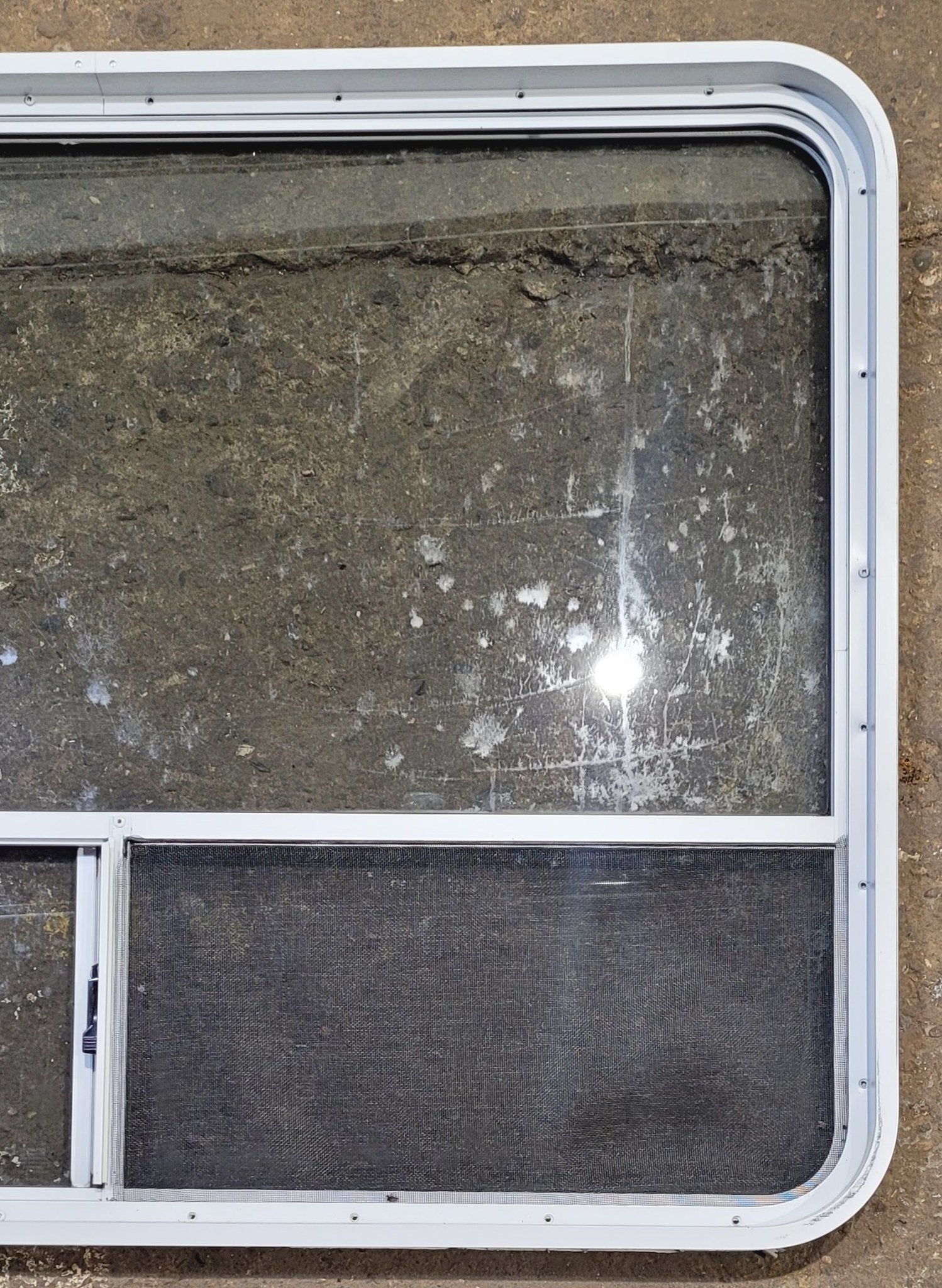 Used White Radius Opening Window : 48 1/4