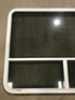 Used White Radius Opening Window : 48 1/4" W x 35 3/4" H x 2" D - Young Farts RV Parts