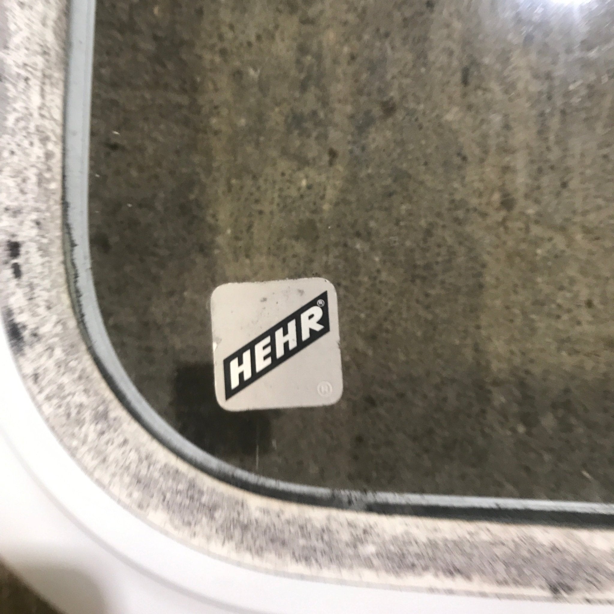 Used White Radius Opening Window : 48" W x 14 3/4" H x 1 7/8" D - Young Farts RV Parts