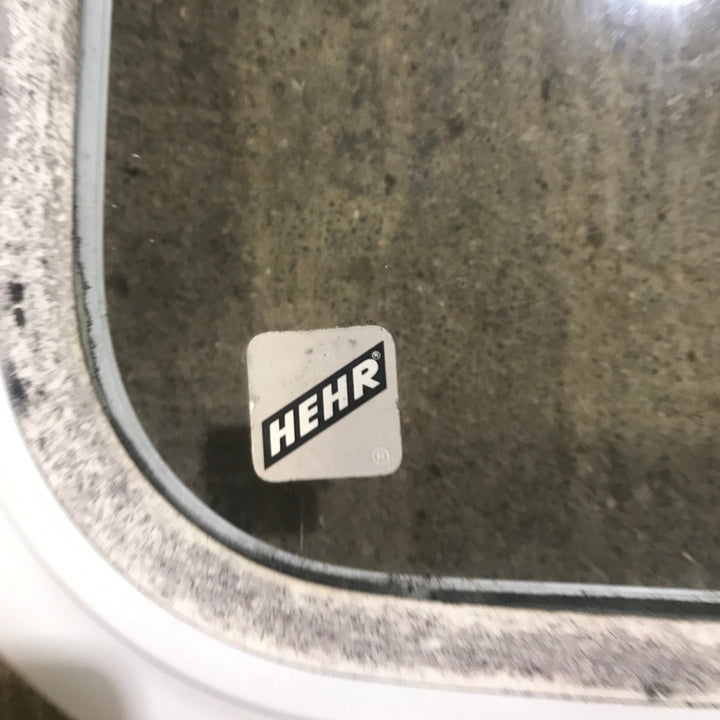 Used White Radius Opening Window : 48" W x 14 3/4" H x 1 7/8" D - Young Farts RV Parts
