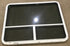 Used White Radius Opening Window : 48" W x 35 1/2" H x 2" D - Young Farts RV Parts