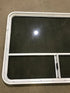 Used White Radius Opening Window : 48" W x 35 1/2" H x 2" D - Young Farts RV Parts