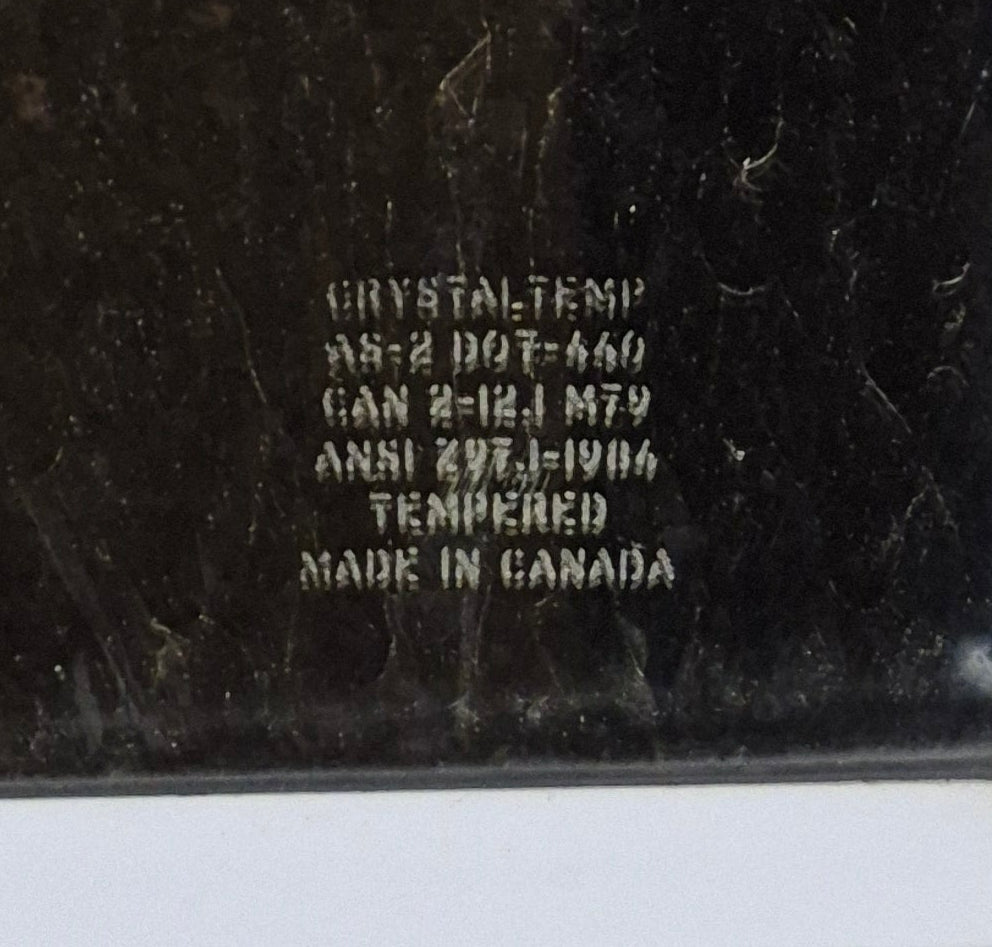 Used White Radius Opening Window : 54 1/4" W x 21 3/4" H x 1 7/8" D - Young Farts RV Parts