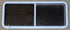 Used White Radius Opening Window : 54" W x 21 1/2" H x 1 7/8" D - Young Farts RV Parts