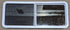 Used White Radius Opening Window : 54" W x 21 1/2" H x 1 7/8" D - Young Farts RV Parts