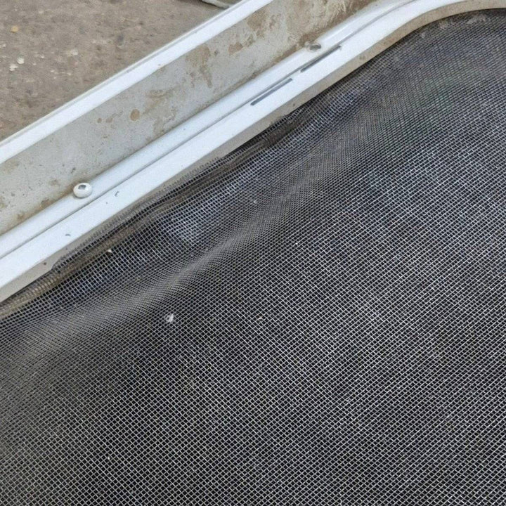 Used White Radius Opening Window - 57 1/4" X 24 1/2" X 2" - Young Farts RV Parts