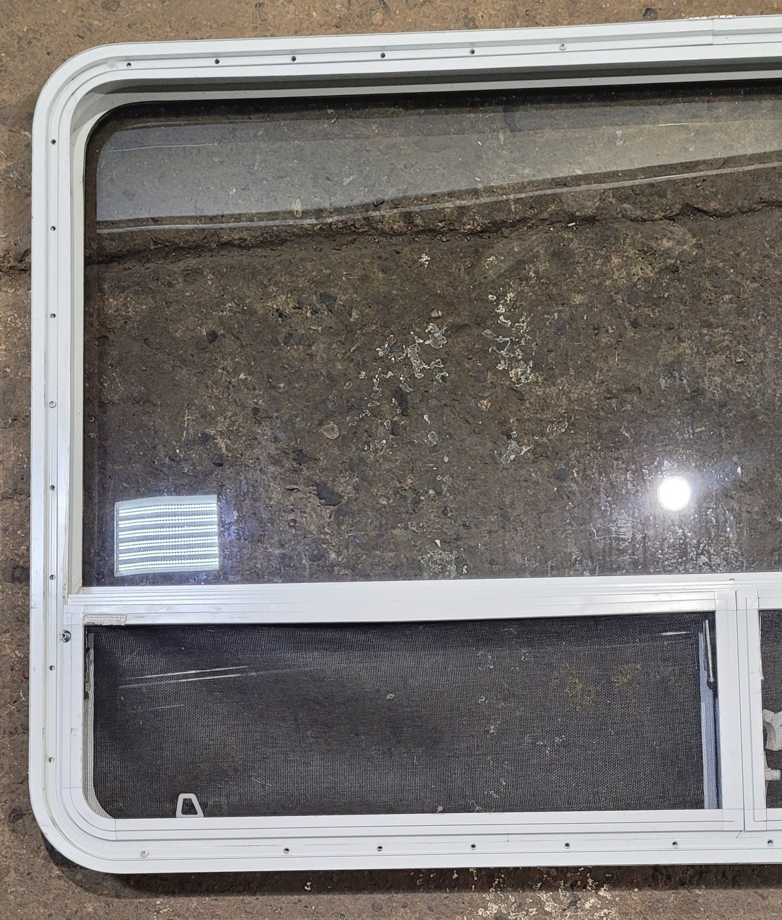 Used White Radius Opening Window : 59 1/2