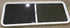 Used White Radius Opening Window : 60" W x 21 1/2" H x 2" D - Young Farts RV Parts