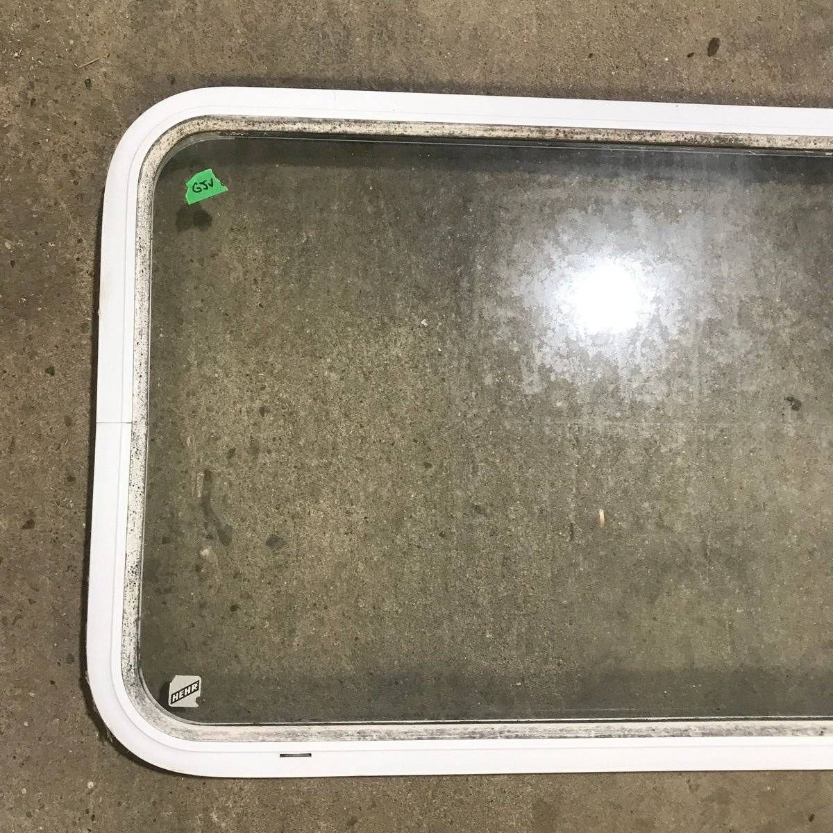 Used White Radius Opening Window - 60.25 X 21.75 X 1.875 - Young Farts RV Parts