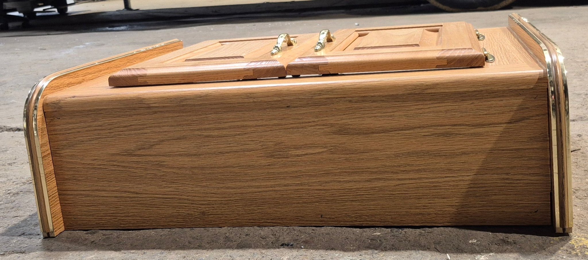 Used Wooden RV Cupboard 2 Door - 18" H x 24 3/8" W x 7 3/4" D - Young Farts RV Parts