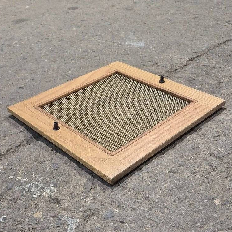 Used Wooden RV Interior Furnace Access Door - 15 3/8" x 15 3/8" x 1 1/2" - Young Farts RV Parts