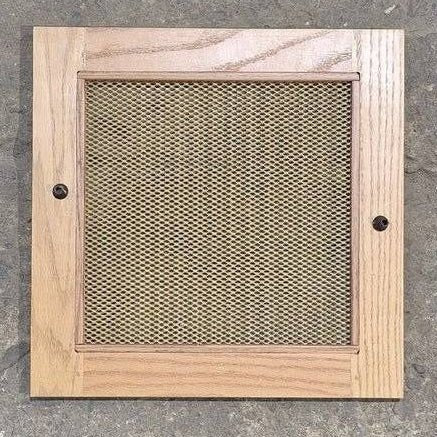 Used Wooden RV Interior Furnace Access Door - 15 3/8" x 15 3/8" x 1 1/2" - Young Farts RV Parts