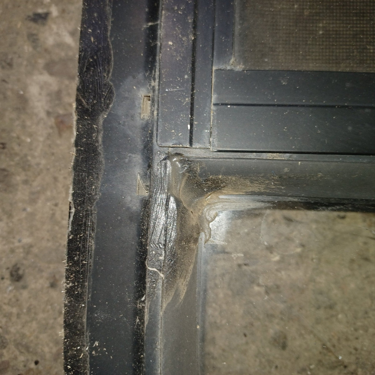 Used Young Farts RV Parts Black Radius Louvered Window : 47.5″ X 21.5″ X 1.75″ - Young Farts RV Parts
