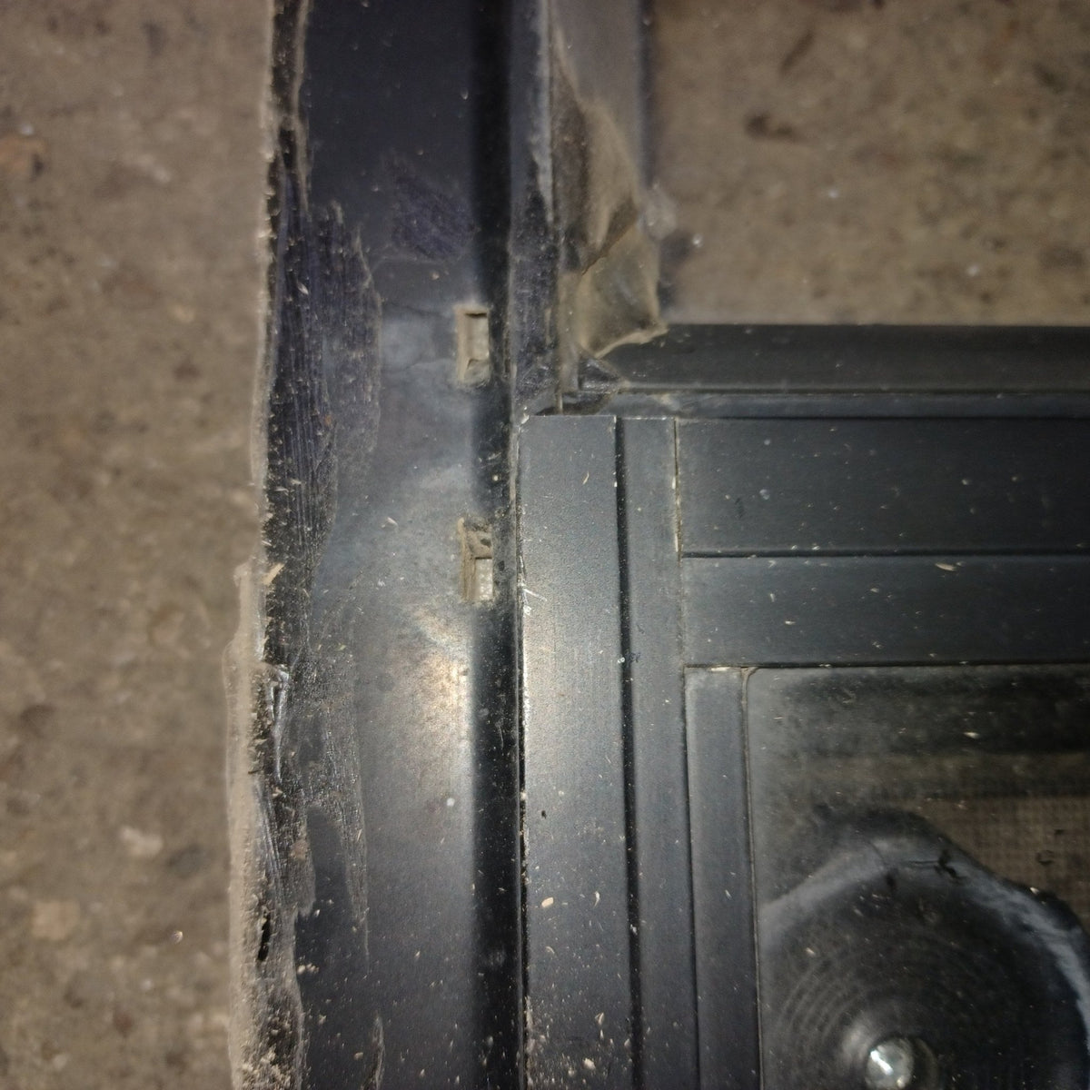 Used Young Farts RV Parts Black Radius Louvered Window : 47.5″ X 21.5″ X 1.75″ - Young Farts RV Parts