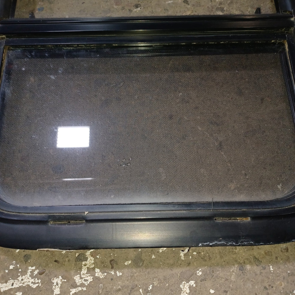 Used Young Farts RV Parts Black Radius Opening Window : 21.375″ X 17.375″ X 1.875″ - Young Farts RV Parts