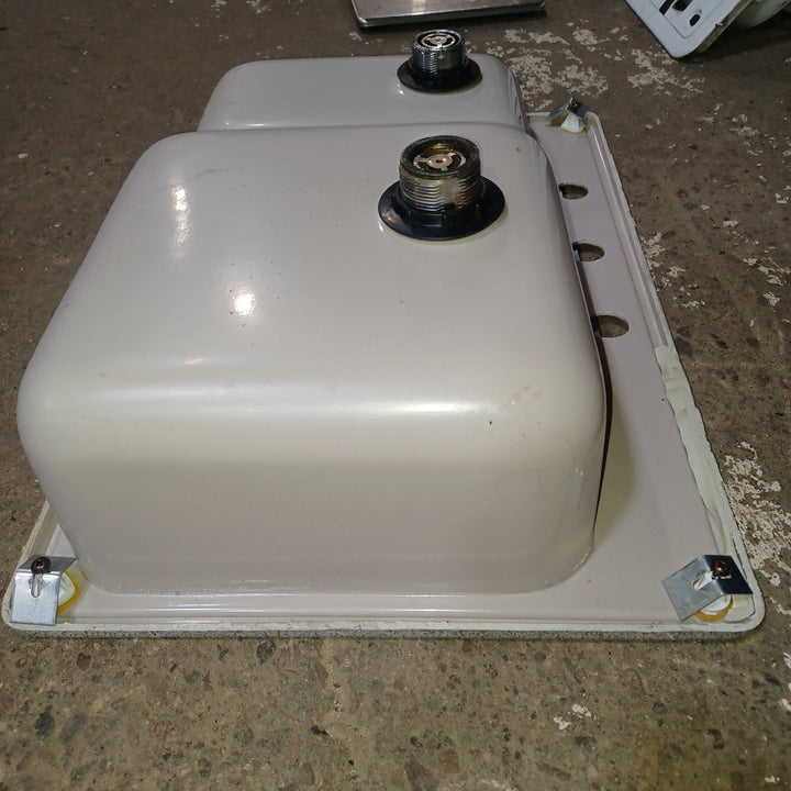 Used Young Farts RV Parts Double Kitchen Sink 24.5″ X 17.25″ X 7.5″ - TS1724DB - Young Farts RV Parts