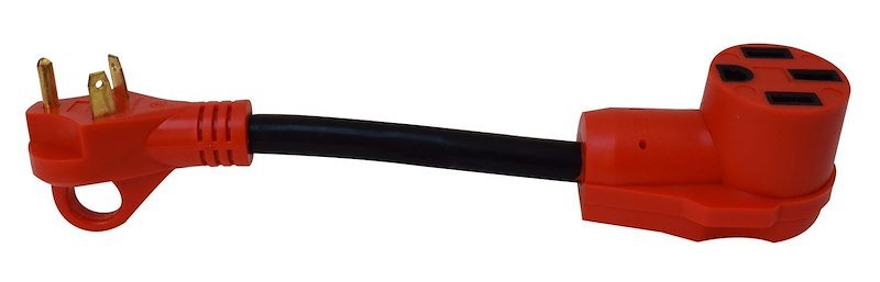 Valterra A10 - 3050F - Mighty Cord™ 12" Dogbone Power Adapter with Handle Grip (30A Male x 50A Female) - Young Farts RV Parts