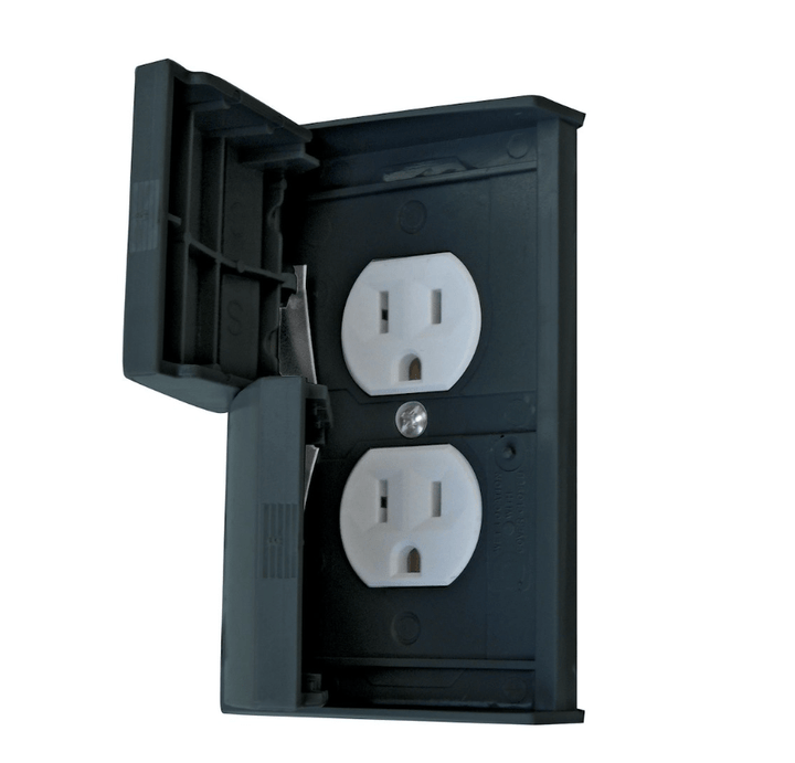 Valterra DG52522SVP Weatherproof Receptacle Cover, Black - Young Farts RV Parts