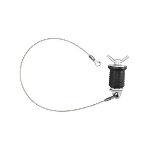 WHITECAP Boat Drain Plug - Bailer; With Stainless Steel Cable And Nut - S - 0211C - Young Farts RV Parts