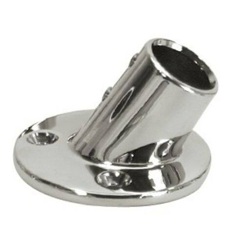 WHITECAP Boat Rail Fitting - Round Base; 60 Degree Angle - 6040C - Young Farts RV Parts
