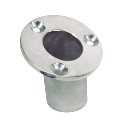 WHITECAP Flagpole Mount - Flush Mount - Holds Single Flag - Flag Poles Up to 1 - 1/4" Diam - 6170C - Young Farts RV Parts