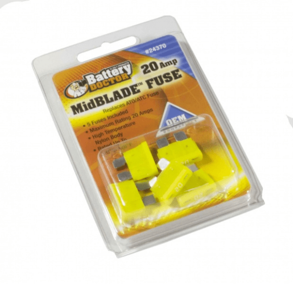 Wirthco 24370 Mid Blade Fuse - 20 Amp - Young Farts RV Parts