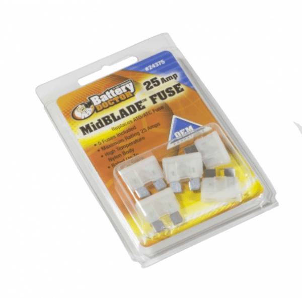Wirthco 24375 Mid Blade Fuse - 25 Amp - Young Farts RV Parts