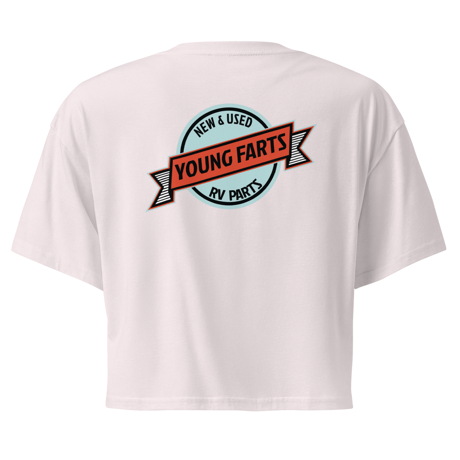 Young Farts Women’s Crop Top with front and back print in Bubblegum